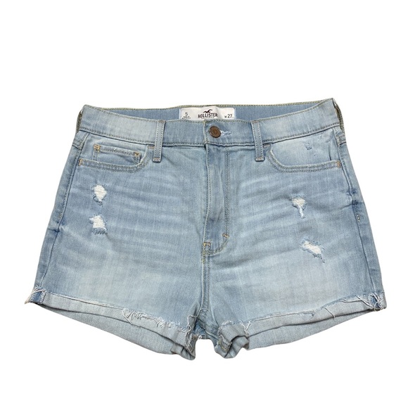 Hollister Pants - Hollister High Rise Jean Shorts Women’s 5 Light Wash Casual Distressed Denim